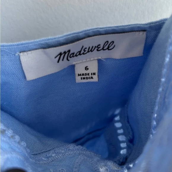 Madewell NEW WITHOUT TAGS Linen Cotton Blend Sweetheart Midi small coastal - Picture 5 of 5
